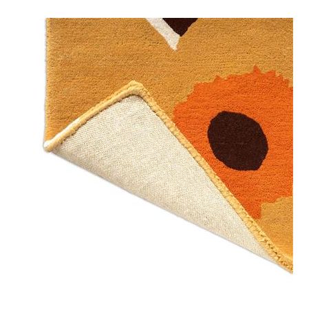 Tapis de couloir en laine miel Unikko par Marimekko dos