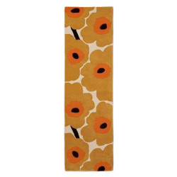 Tapis de couloir en laine miel Unikko par Marimekko