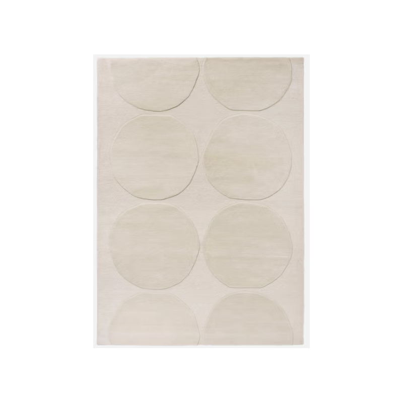 Tapis haut de gamme en laine écru Isot Kivet par Marimekko salon
