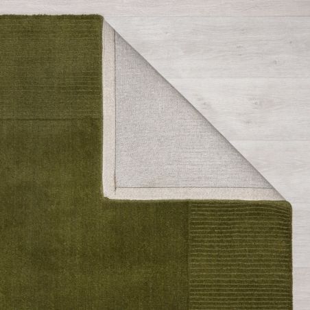 Tapis classique Laine Rectangulaire Vert Kaki Tuscany