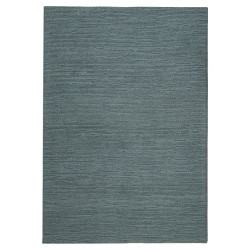 Tapis en laine bouclé bleu canard Harris