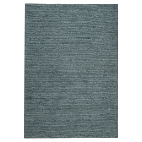 Tapis en laine bouclé bleu canard Harris