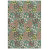 Tapis en laine bleu vert Floral Emilia