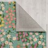 Tapis en laine bleu vert Floral Emilia dos