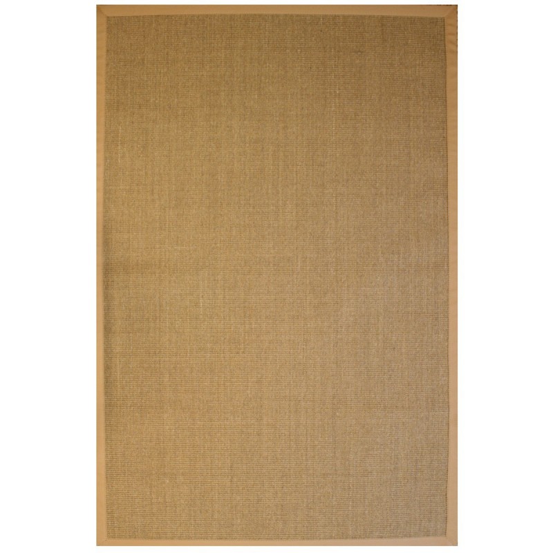 Tapis sur-mesure en sisal gansé beige
