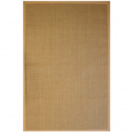 Tapis sur-mesure en sisal gansé beige