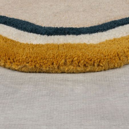 Tapis en laine forme originale Scallop