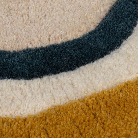 Tapis en laine forme originale Scallop