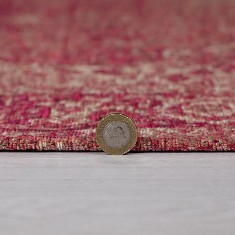 Tapis style persan Rose fushia Antique epaisseur