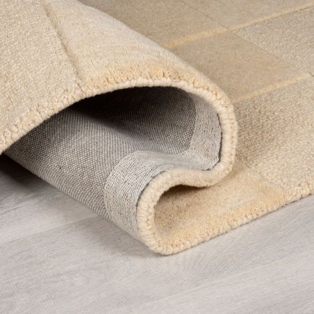 Tapis de salon moderne géométrique moderno Damier naturel