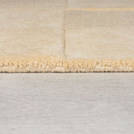 Tapis de salon moderne géométrique moderno Damier naturel