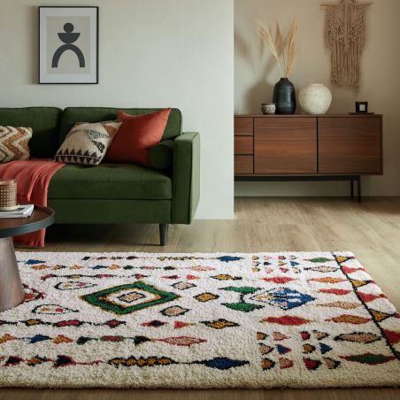 Tapis berbere epais en pure laine Fes 