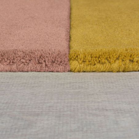 Tapis en laine forme originale bright multi Lozenge