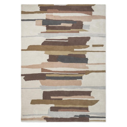 Tapis en laine formes géométriques Zeal Taupe