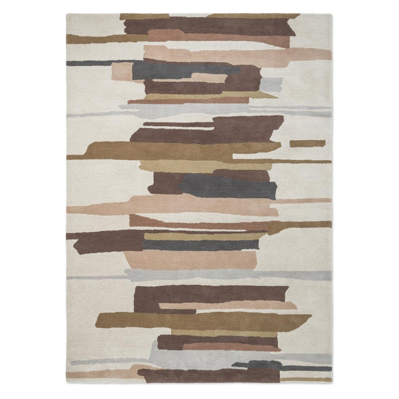 Tapis en laine formes géométriques Zeal Taupe