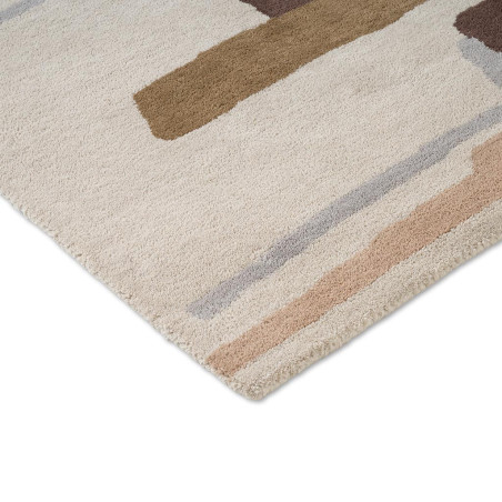 Tapis en laine formes géométriques Zeal Taupe