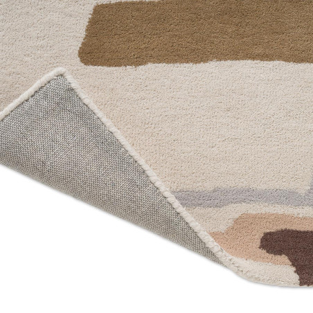 Tapis en laine formes géométriques Zeal Taupe