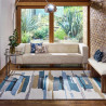 Tapis en laine formes géométriques Zeal Indigo