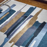 Tapis en laine formes géométriques Zeal Indigo