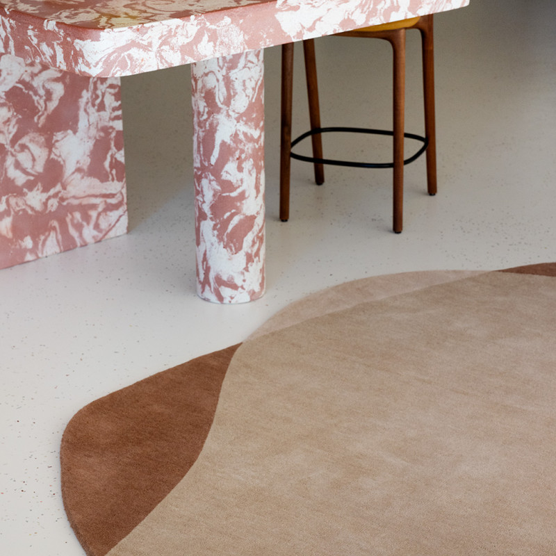 Tapis Pure laine Elément Moore Caramel