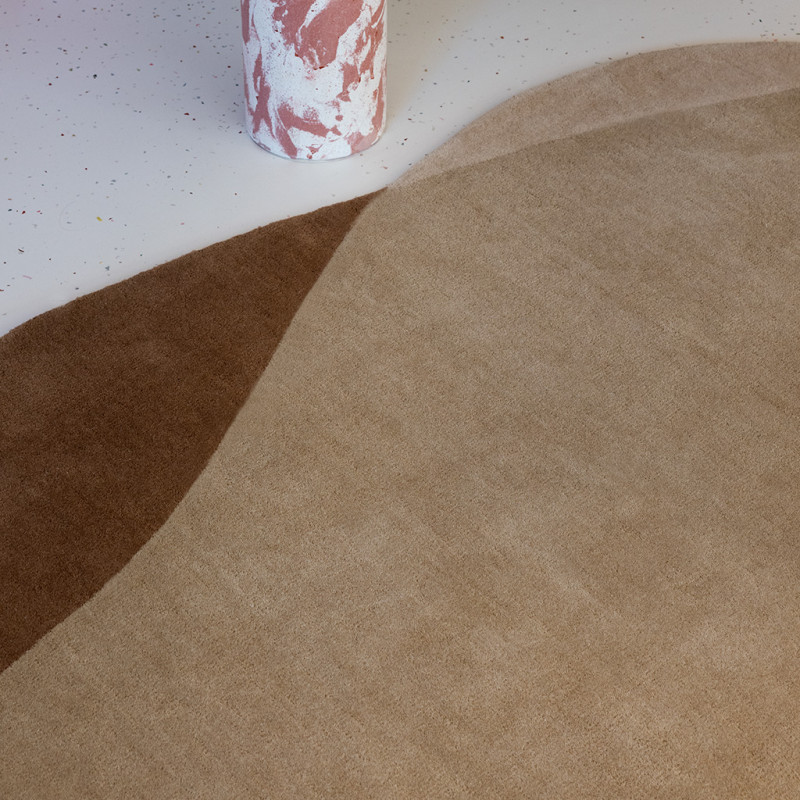 Tapis Pure laine Elément Moore Caramel