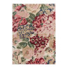 Tapis de salon en pure laine fleurs Rose & Peony Red