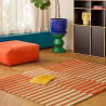 Tapis moderne haut de gamme pure laine Décor Pilar Coral