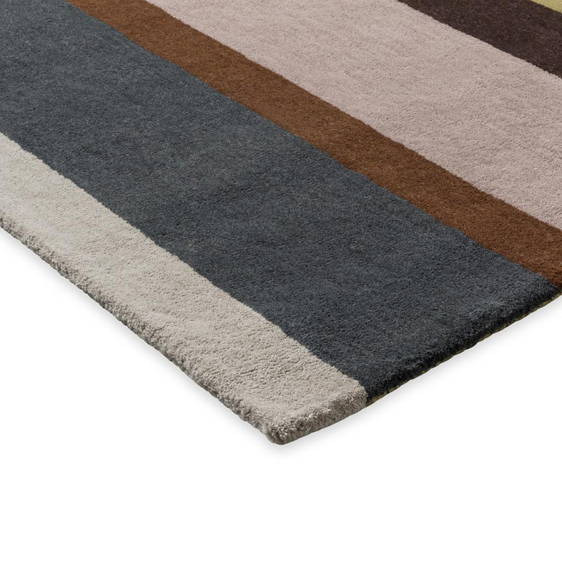Tapis moderne haut de gamme pure laine Décor Linear Retro