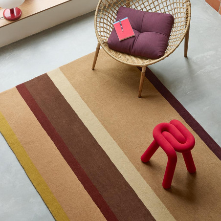 Tapis moderne haut de gamme pure laine Décor Linear Ruby