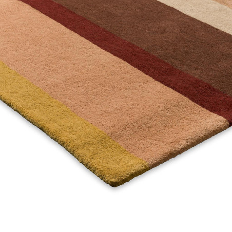 Tapis moderne haut de gamme pure laine Décor Linear Ruby