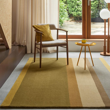 Tapis moderne haut de gamme pure laine Décor Linear Earth