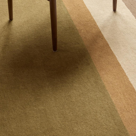 Tapis moderne haut de gamme pure laine Décor Linear Earth