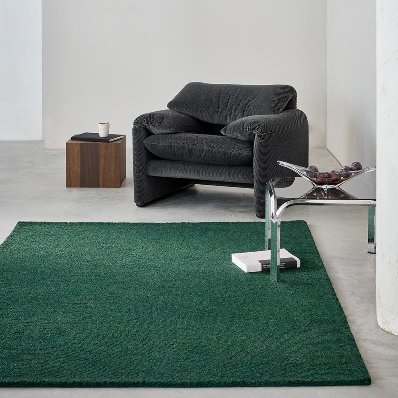 Tapis moderne haut de gamme pure laine Décor Echo Vert