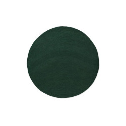 Tapis moderne haut de gamme pure laine rond Décor Echo vert