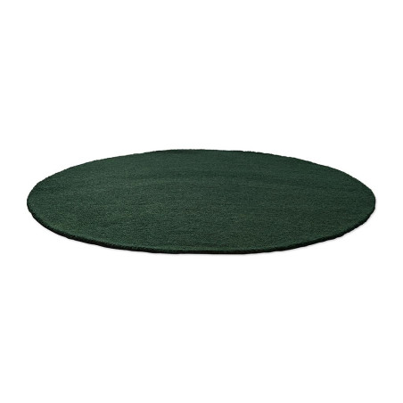 Tapis moderne haut de gamme pure laine rond Décor Echo vert