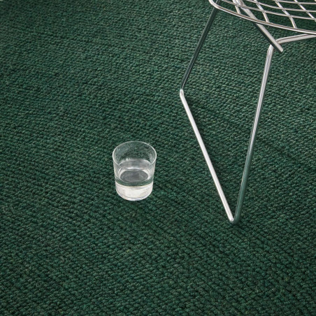 Tapis moderne haut de gamme pure laine rond Décor Echo vert