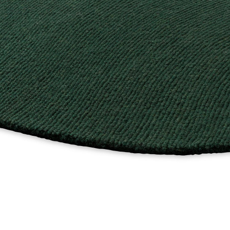 Tapis moderne haut de gamme pure laine rond Décor Echo vert