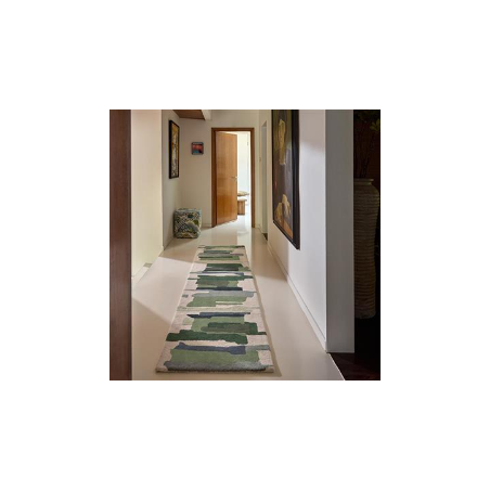 Tapis de couloir en laine formes géométriques Zeal Forest