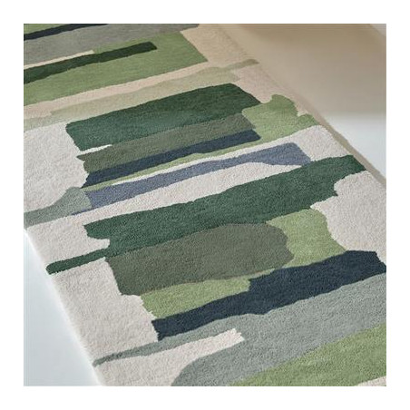 Tapis de couloir en laine formes géométriques Zeal Forest