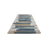 Tapis de couloir en laine formes géométriques Zeal Indigo