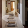 Tapis de couloir en laine formes géométriques Zeal Taupe