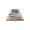 Tapis de couloir en laine formes géométriques Zeal Taupe