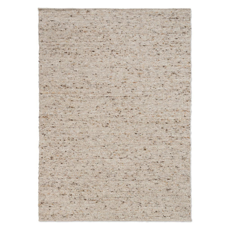 Tapis haut de gamme laine beige chiné Sober Natural