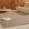 Tapis haut de gamme laine réversible beige chiné Sober Marron