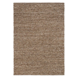 Tapis haut de gamme laine réversible beige chiné Sober Marron