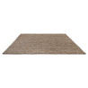 Tapis haut de gamme laine réversible beige chiné Sober Marron