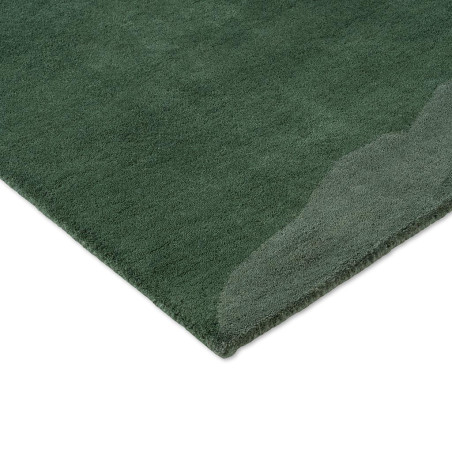 Tapis en laine vert Sedimentary