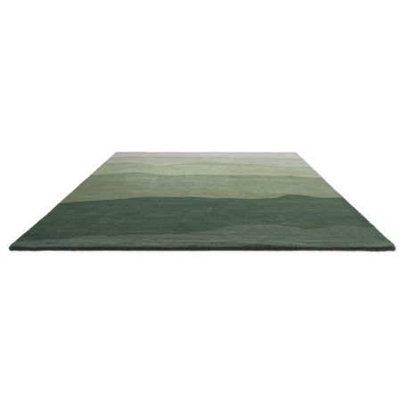 Tapis en laine vert Sedimentary