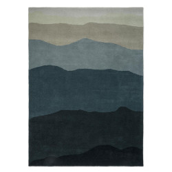 Tapis en laine bleu Sedimentary