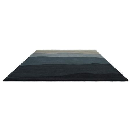Tapis en laine bleu Sedimentary